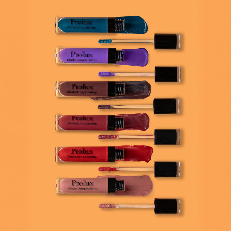Prolux Cosmetics Best Matte Long Lasting Lip Gloss Lip Gloss Sandy Brown 5 Uptown Pink,6 Baby Doll,7 Juicy Papaya,8 Red Velvet,9 Cherries in the Snow,13 Russion Red,21 Vintave,23 Melrose,24 Nude,32 Mocha Madness,36 Rebel,37 DRAGON FRUIT,38 SOUR CHERRY,39 Poppy Love,40 Bewitch,41 Wicked,42 Stone,44 Toxic,46 Sugarplum,47 Mermaid