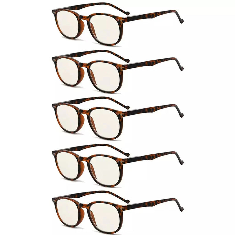 eyekeeper.com 5 Pack Blue Light Blocking Reading Glasses Vintage Oval Readers CG065 Eyeglasses White Smoke Tortoise-5pcs / without magnification,Tortoise-5pcs / +0.50,Tortoise-5pcs / +0.75,Tortoise-5pcs / +1.00,Tortoise-5pcs / +1.75,Tortoise-5pcs / +2.25,Tortoise-5pcs / +4.00