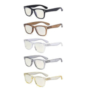 eyekeeper.com 5 Pack Blue Light Filter Eyeglasses UVRS027 Eyeglasses White Smoke 5 Pairs Mix / without magnification