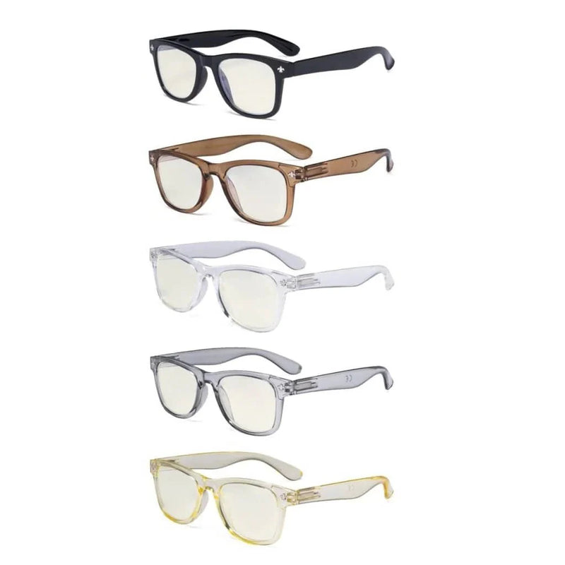 eyekeeper.com 5 Pack Blue Light Filter Eyeglasses UVRS027 Eyeglasses White Smoke 5 Pairs Mix / without magnification