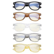 eyekeeper.com 5 Pack Blue Light Filter Eyeglasses UVRS027 Eyeglasses White Smoke 5 Pairs Mix / without magnification