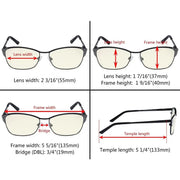 eyekeeper.com 5 Pack Blue Light Filter Eyeglasses with Crystals UV17001 Eyeglasses White Smoke 5 Pairs Mix / without magnification
