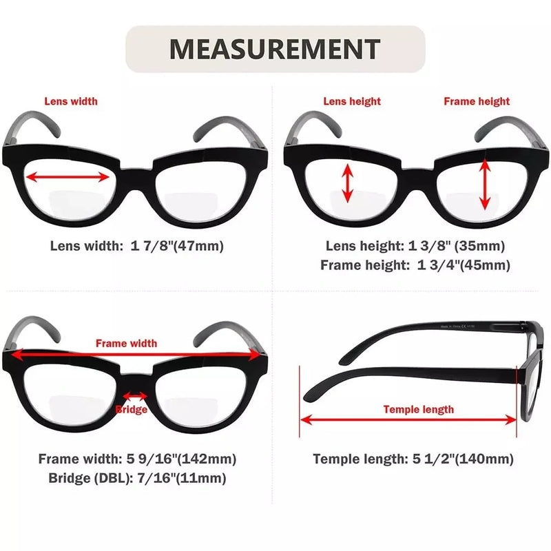 eyekeeper.com 5 Pack Cat-eye Bifocal Reading Glasses BR2102 Eyeglasses White Smoke 5 Pairs Mix / +1.00,5 Pairs Mix / +1.50,5 Pairs Mix / +2.00,5 Pairs Mix / +3.00