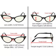 eyekeeper.com 5 Pack Cat-eye Blue Light Blocking Reading Glasses CG914 Eyeglasses White Smoke 5 Pairs Mix / without magnification,5 Pairs Mix / +0.50