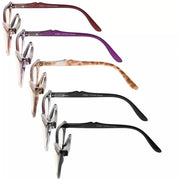 eyekeeper.com 5 Pack Cat-eye Blue Light Blocking Reading Glasses CG914 Eyeglasses White Smoke 5 Pairs Mix / without magnification,5 Pairs Mix / +0.50