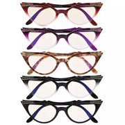 eyekeeper.com 5 Pack Cat-eye Blue Light Blocking Reading Glasses CG914 Eyeglasses White Smoke 5 Pairs Mix / without magnification,5 Pairs Mix / +0.50