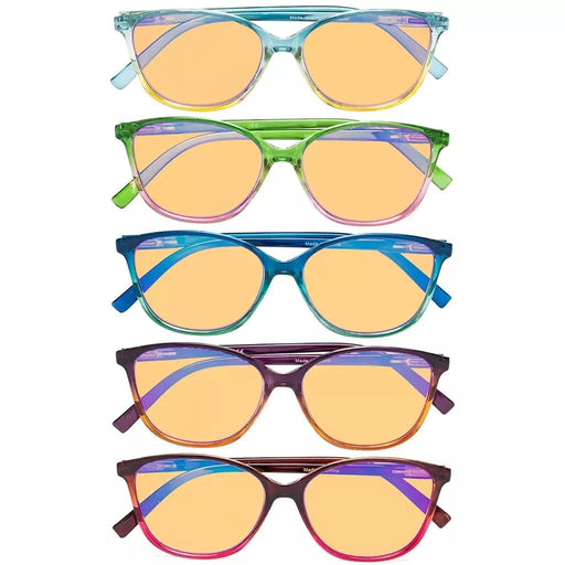 eyekeeper.com 5 Pack Cat-eye Blue Light Blocking Reading Glasses HPFH2 Eyeglasses White Smoke 5 Pairs Mix / +0.75,5 Pairs Mix / +1.00,5 Pairs Mix / +1.25,5 Pairs Mix / +2.50,5 Pairs Mix / +3.00