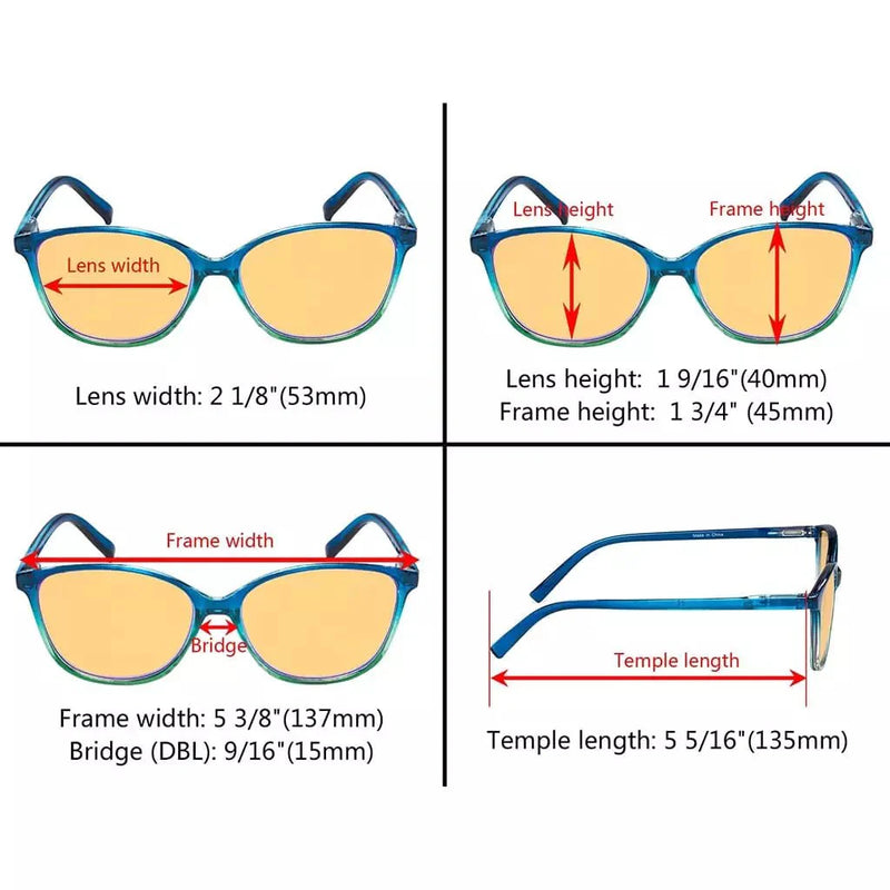 eyekeeper.com 5 Pack Cat-eye Blue Light Blocking Reading Glasses HPFH2 Eyeglasses White Smoke 5 Pairs Mix / +0.75,5 Pairs Mix / +1.00,5 Pairs Mix / +1.25,5 Pairs Mix / +2.50,5 Pairs Mix / +3.00