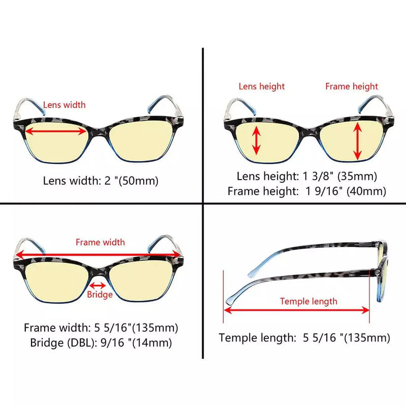 eyekeeper.com 5 Pack Cat-eye Blue Light Blocking Reading Glasses TM9111 Eyeglasses White Smoke 5 Pairs Mix / without magnification,5 Pairs Mix / +0.50,5 Pairs Mix / +0.75,5 Pairs Mix / +1.00,5 Pairs Mix / +1.25,5 Pairs Mix / +1.50,5 Pairs Mix / +1.75,5 Pairs Mix / +2.00,5 Pairs Mix / +2.50,5 Pairs Mix / +3.00