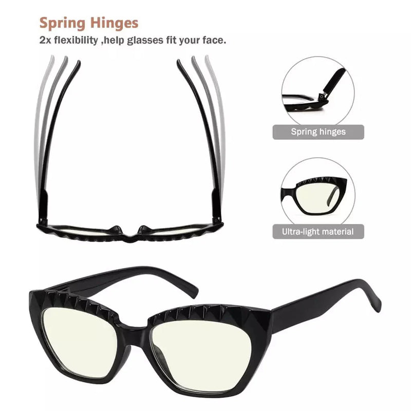 eyekeeper.com 5 Pack Cat-eye Blue Light Filter Reading Glasses UV2133 Eyeglasses White Smoke 5 Pairs Mix / without magnification,5 Pairs Mix / +0.50,5 Pairs Mix / +1.00,5 Pairs Mix / +1.25,5 Pairs Mix / +1.50,5 Pairs Mix / +1.75,5 Pairs Mix / +2.00,5 Pairs Mix / +2.25,5 Pairs Mix / +2.50,5 Pairs Mix / +3.00,5 Pairs Mix / +3.50,5 Pairs Mix / +4.00