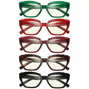 eyekeeper.com 5 Pack Cat-eye Blue Light Filter Reading Glasses UV2133 Eyeglasses White Smoke 5 Pairs Mix / without magnification,5 Pairs Mix / +0.50,5 Pairs Mix / +1.00,5 Pairs Mix / +1.25,5 Pairs Mix / +1.50,5 Pairs Mix / +1.75,5 Pairs Mix / +2.00,5 Pairs Mix / +2.25,5 Pairs Mix / +2.50,5 Pairs Mix / +3.00,5 Pairs Mix / +3.50,5 Pairs Mix / +4.00