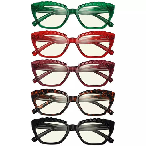 eyekeeper.com 5 Pack Cat-eye Blue Light Filter Reading Glasses UV2133 Eyeglasses White Smoke 5 Pairs Mix / without magnification,5 Pairs Mix / +0.50,5 Pairs Mix / +1.00,5 Pairs Mix / +1.25,5 Pairs Mix / +1.50,5 Pairs Mix / +1.75,5 Pairs Mix / +2.00,5 Pairs Mix / +2.25,5 Pairs Mix / +2.50,5 Pairs Mix / +3.00,5 Pairs Mix / +3.50,5 Pairs Mix / +4.00