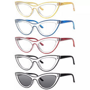 eyekeeper.com 5 Pack Cat-eye Fashion Reading Glasses Contrast Color Readers R2121 Eyeglasses White Smoke 5 Pairs Mix / without magnification,5 Pairs Mix / +0.50,5 Pairs Mix / +0.75,5 Pairs Mix / +1.00,5 Pairs Mix / +1.25,5 Pairs Mix / +1.50,5 Pairs Mix / +1.75,5 Pairs Mix / +2.00,5 Pairs Mix / +2.25,5 Pairs Mix / +2.50,5 Pairs Mix / +2.75,5 Pairs Mix / +3.00