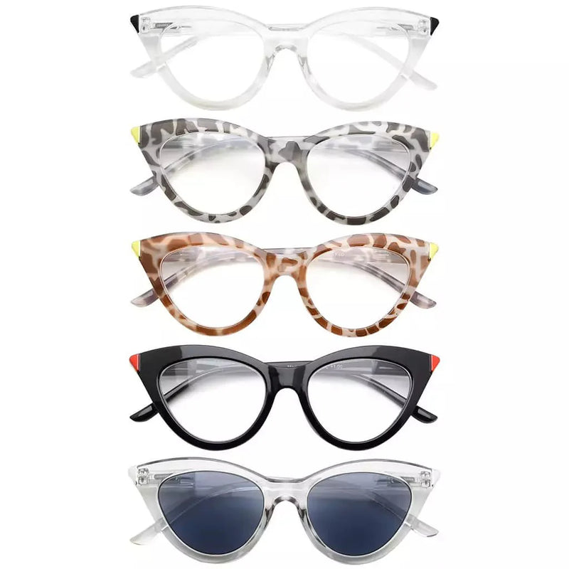 eyekeeper.com 5 Pack Cat-eye Fashionable Reading Glasses Style Readers R2103 Eyeglasses White Smoke 5 Pairs Mix / without magnification,5 Pairs Mix / +0.50,5 Pairs Mix / +0.75,5 Pairs Mix / +1.00,5 Pairs Mix / +1.25,5 Pairs Mix / +1.50,5 Pairs Mix / +1.75,5 Pairs Mix / +2.00,5 Pairs Mix / +2.25,5 Pairs Mix / +2.50,5 Pairs Mix / +2.75,5 Pairs Mix / +3.00