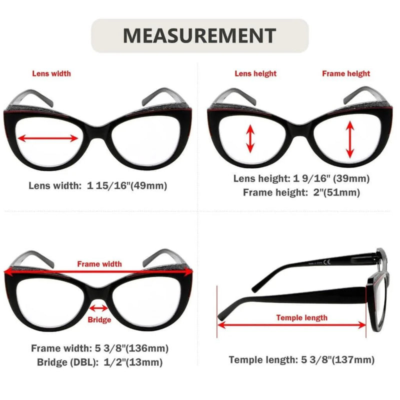 eyekeeper.com 5 Pack Cat-eye Reading Glasses Charming Readers R2118 Eyeglasses White Smoke 5 Pairs Mix / without magnification,5 Pairs Mix / +0.50,5 Pairs Mix / +0.75,5 Pairs Mix / +1.00,5 Pairs Mix / +1.25,5 Pairs Mix / +1.50,5 Pairs Mix / +1.75,5 Pairs Mix / +2.00,5 Pairs Mix / +2.25,5 Pairs Mix / +2.50,5 Pairs Mix / +2.75,5 Pairs Mix / +3.00
