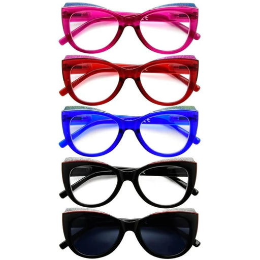 eyekeeper.com 5 Pack Cat-eye Reading Glasses Charming Readers R2118 Eyeglasses White Smoke 5 Pairs Mix / without magnification,5 Pairs Mix / +0.50,5 Pairs Mix / +0.75,5 Pairs Mix / +1.00,5 Pairs Mix / +1.25,5 Pairs Mix / +1.50,5 Pairs Mix / +1.75,5 Pairs Mix / +2.00,5 Pairs Mix / +2.25,5 Pairs Mix / +2.50,5 Pairs Mix / +2.75,5 Pairs Mix / +3.00