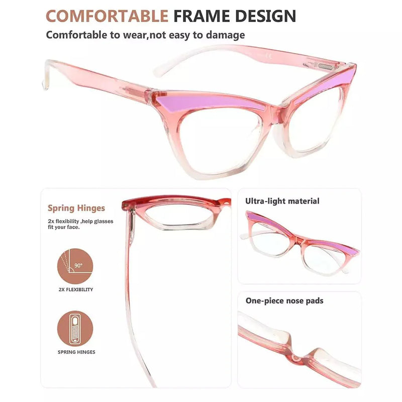 eyekeeper.com 5 Pack Cat-eye Reading Glasses Cute Readers R2132 Eyeglasses White Smoke 5 Pairs Mix / without magnification,5 Pairs Mix / +0.50,5 Pairs Mix / +0.75,5 Pairs Mix / +1.00,5 Pairs Mix / +1.25,5 Pairs Mix / +1.50,5 Pairs Mix / +1.75,5 Pairs Mix / +2.00,5 Pairs Mix / +2.25,5 Pairs Mix / +2.50,5 Pairs Mix / +2.75,5 Pairs Mix / +3.00