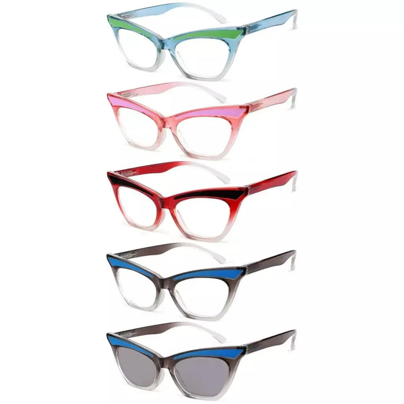 eyekeeper.com 5 Pack Cat-eye Reading Glasses Cute Readers R2132 Eyeglasses White Smoke 5 Pairs Mix / without magnification,5 Pairs Mix / +0.50,5 Pairs Mix / +0.75,5 Pairs Mix / +1.00,5 Pairs Mix / +1.25,5 Pairs Mix / +1.50,5 Pairs Mix / +1.75,5 Pairs Mix / +2.00,5 Pairs Mix / +2.25,5 Pairs Mix / +2.50,5 Pairs Mix / +2.75,5 Pairs Mix / +3.00