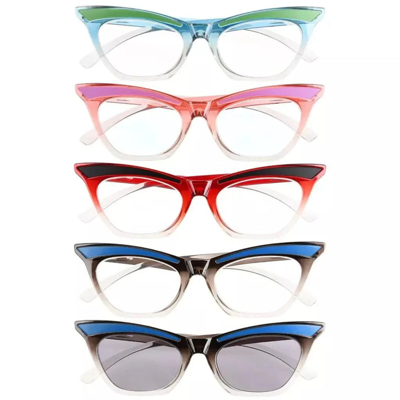 eyekeeper.com 5 Pack Cat-eye Reading Glasses Cute Readers R2132 Eyeglasses White Smoke 5 Pairs Mix / without magnification,5 Pairs Mix / +0.50,5 Pairs Mix / +0.75,5 Pairs Mix / +1.00,5 Pairs Mix / +1.25,5 Pairs Mix / +1.50,5 Pairs Mix / +1.75,5 Pairs Mix / +2.00,5 Pairs Mix / +2.25,5 Pairs Mix / +2.50,5 Pairs Mix / +2.75,5 Pairs Mix / +3.00