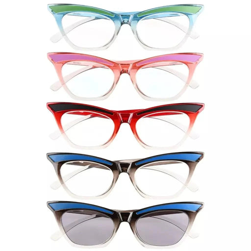 eyekeeper.com 5 Pack Cat-eye Reading Glasses Cute Readers R2132 Eyeglasses White Smoke 5 Pairs Mix / without magnification,5 Pairs Mix / +0.50,5 Pairs Mix / +0.75,5 Pairs Mix / +1.00,5 Pairs Mix / +1.25,5 Pairs Mix / +1.50,5 Pairs Mix / +1.75,5 Pairs Mix / +2.00,5 Pairs Mix / +2.25,5 Pairs Mix / +2.50,5 Pairs Mix / +2.75,5 Pairs Mix / +3.00