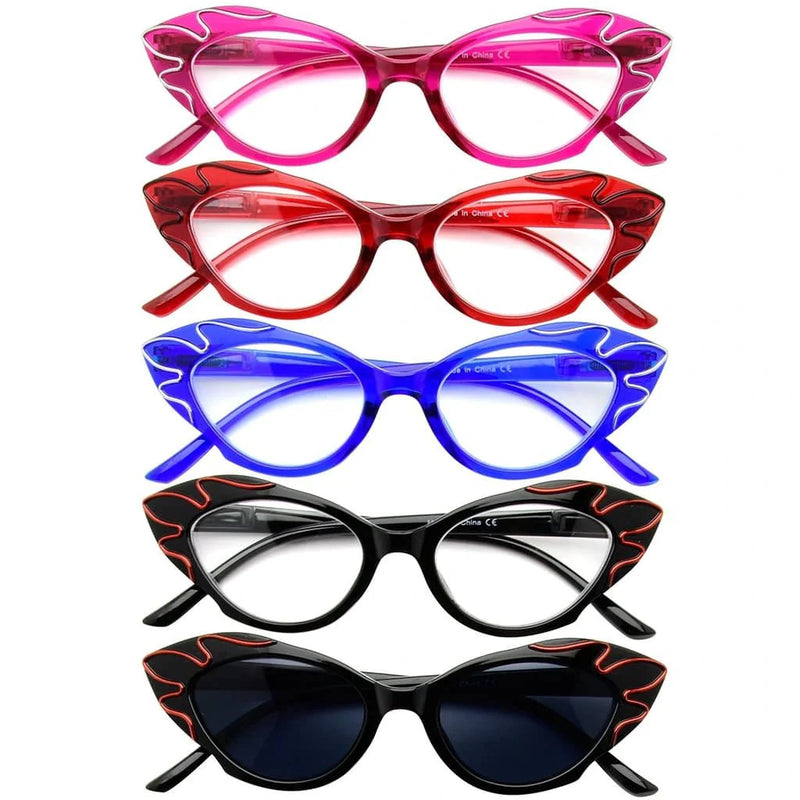 eyekeeper.com 5 Pack Cat-eye Reading Glasses Stylish Readers R2116 Eyeglasses White Smoke 5 Pairs Mix / without magnification,5 Pairs Mix / +0.50,5 Pairs Mix / +0.75,5 Pairs Mix / +1.00,5 Pairs Mix / +1.25,5 Pairs Mix / +1.50,5 Pairs Mix / +1.75,5 Pairs Mix / +2.00,5 Pairs Mix / +2.25,5 Pairs Mix / +2.50,5 Pairs Mix / +2.75,5 Pairs Mix / +3.00