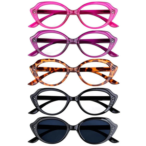 eyekeeper.com 5 Pack Cat-eye Reading Glasses Stylish Readers R2124 Eyeglasses White Smoke 5 Pairs Mix / without magnification,5 Pairs Mix / +0.50,5 Pairs Mix / +0.75,5 Pairs Mix / +1.00,5 Pairs Mix / +1.25,5 Pairs Mix / +1.50,5 Pairs Mix / +1.75,5 Pairs Mix / +2.00,5 Pairs Mix / +2.25,5 Pairs Mix / +2.50,5 Pairs Mix / +2.75,5 Pairs Mix / +3.00