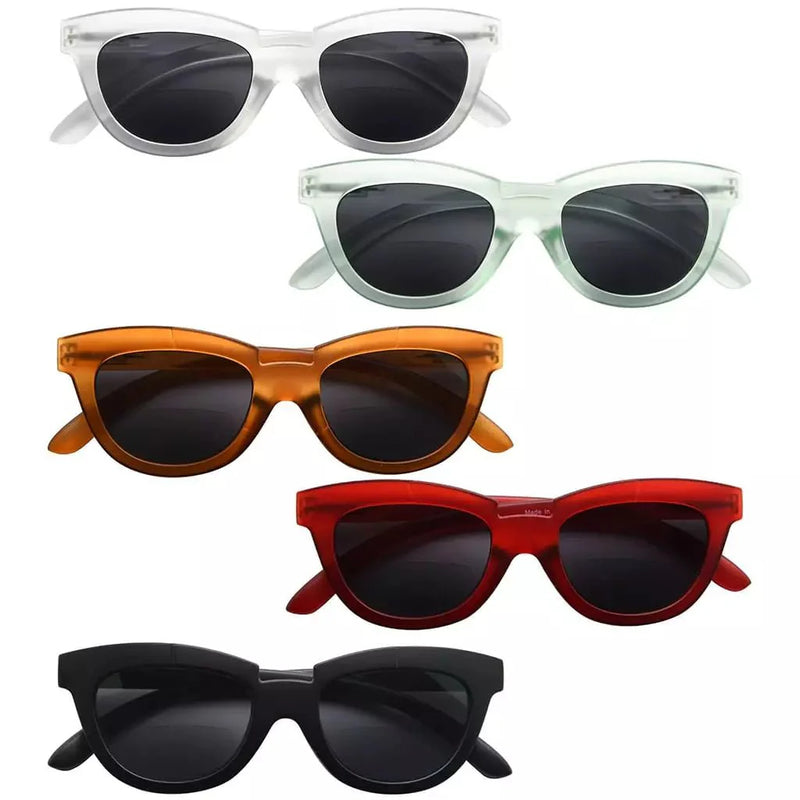 eyekeeper.com 5 Pack Cat-eye Style Bifocal Sunglasses SBR2102 Sunglasses White Smoke 5 Pairs Mix / +1.00,5 Pairs Mix / +1.50,5 Pairs Mix / +2.00,5 Pairs Mix / +2.50,5 Pairs Mix / +3.00