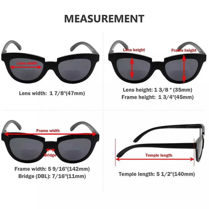 eyekeeper.com 5 Pack Cat-eye Style Bifocal Sunglasses SBR2102 Sunglasses White Smoke 5 Pairs Mix / +1.00,5 Pairs Mix / +1.50,5 Pairs Mix / +2.00,5 Pairs Mix / +2.50,5 Pairs Mix / +3.00