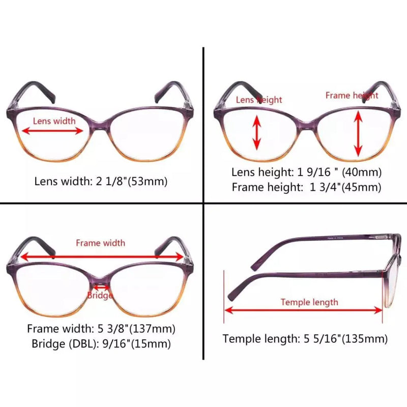 eyekeeper.com 5 Pack Cat-eye Two-tone Reading Glasses Stylish Readers RFH2-A Eyeglasses Dark Slate Gray 5 Pairs Mix / +0.50,5 Pairs Mix / +0.75,5 Pairs Mix / +1.00,5 Pairs Mix / +1.25,5 Pairs Mix / +1.50,5 Pairs Mix / +1.75,5 Pairs Mix / +2.00,5 Pairs Mix / +2.25,5 Pairs Mix / +2.50,5 Pairs Mix / +2.75,5 Pairs Mix / +3.00,5 Pairs Mix / +3.25,5 Pairs Mix / +