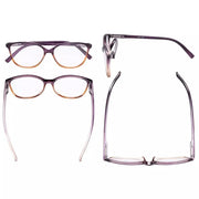 eyekeeper.com 5 Pack Cat-eye Two-tone Reading Glasses Stylish Readers RFH2-A Eyeglasses Dark Slate Gray 5 Pairs Mix / +0.50,5 Pairs Mix / +0.75,5 Pairs Mix / +1.00,5 Pairs Mix / +1.25,5 Pairs Mix / +1.50,5 Pairs Mix / +1.75,5 Pairs Mix / +2.00,5 Pairs Mix / +2.25,5 Pairs Mix / +2.50,5 Pairs Mix / +2.75,5 Pairs Mix / +3.00,5 Pairs Mix / +3.25,5 Pairs Mix / +
