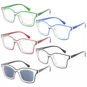 eyekeeper.com 5 Pack Chic Double Color Reading Glasses Square Readers R2105 Eyeglasses White Smoke 5 Pairs Mix / without magnification,5 Pairs Mix / +0.50,5 Pairs Mix / +0.75,5 Pairs Mix / +1.00,5 Pairs Mix / +1.25,5 Pairs Mix / +1.50,5 Pairs Mix / +1.75,5 Pairs Mix / +2.00,5 Pairs Mix / +2.25,5 Pairs Mix / +2.50,5 Pairs Mix / +2.75,5 Pairs Mix / +3.00