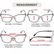 eyekeeper.com 5 Pack Chic Double Color Reading Glasses Square Readers R2105 Eyeglasses White Smoke 5 Pairs Mix / without magnification,5 Pairs Mix / +0.50,5 Pairs Mix / +0.75,5 Pairs Mix / +1.00,5 Pairs Mix / +1.25,5 Pairs Mix / +1.50,5 Pairs Mix / +1.75,5 Pairs Mix / +2.00,5 Pairs Mix / +2.25,5 Pairs Mix / +2.50,5 Pairs Mix / +2.75,5 Pairs Mix / +3.00