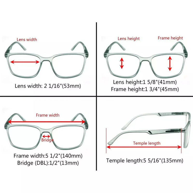 eyekeeper.com 5 Pack Chic Modern Frame Reading Glasses R151 Eyeglasses White Smoke 5 Pairs Mix / +0.50,5 Pairs Mix / +0.75,5 Pairs Mix / +1.00,5 Pairs Mix / +1.25,5 Pairs Mix / +1.50,5 Pairs Mix / +1.75,5 Pairs Mix / +2.00,5 Pairs Mix / +2.25,5 Pairs Mix / +2.50,5 Pairs Mix / +2.75,5 Pairs Mix / +3.00,5 Pairs Mix / +3.50,5 Pairs Mix / +