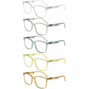 eyekeeper.com 5 Pack Chic Modern Frame Reading Glasses R151 Eyeglasses White Smoke 5 Pairs Mix / +0.50,5 Pairs Mix / +0.75,5 Pairs Mix / +1.00,5 Pairs Mix / +1.25,5 Pairs Mix / +1.50,5 Pairs Mix / +1.75,5 Pairs Mix / +2.00,5 Pairs Mix / +2.25,5 Pairs Mix / +2.50,5 Pairs Mix / +2.75,5 Pairs Mix / +3.00,5 Pairs Mix / +3.50,5 Pairs Mix / +