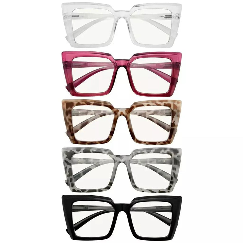 eyekeeper.com 5 Pack Chic Progressive Multifocus Reading Glasses M2141 Eyeglasses White Smoke 5 Pairs Mix / +1.00,5 Pairs Mix / +1.50,5 Pairs Mix / +1.75,5 Pairs Mix / +2.00,5 Pairs Mix / +3.00,5 Pairs Mix / +3.50