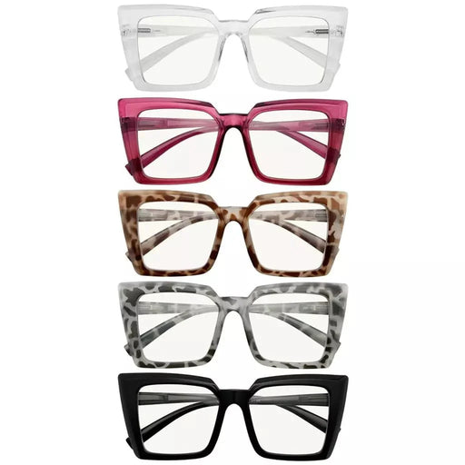 eyekeeper.com 5 Pack Chic Progressive Multifocus Reading Glasses M2141 Eyeglasses White Smoke 5 Pairs Mix / +1.00,5 Pairs Mix / +1.50,5 Pairs Mix / +1.75,5 Pairs Mix / +2.00,5 Pairs Mix / +3.00,5 Pairs Mix / +3.50