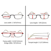 eyekeeper.com 5 Pack Chic Readers Stainless Steel R15004 Eyeglasses Black 5 Pairs Mix / +0.50,5 Pairs Mix / +1.00,5 Pairs Mix / +1.25