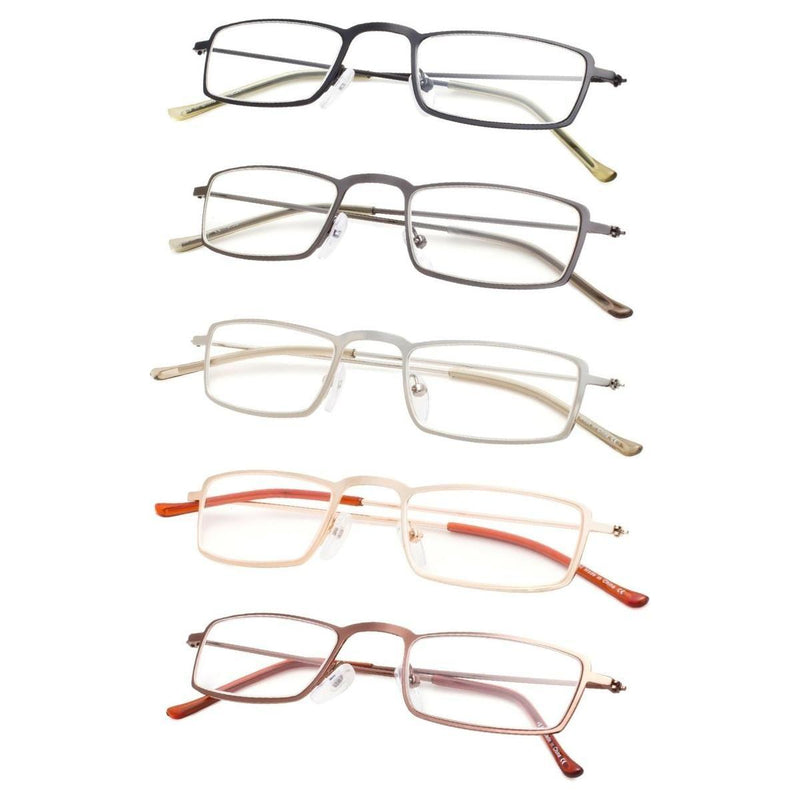 eyekeeper.com 5 Pack Chic Readers Stainless Steel R15004 Eyeglasses Antique White 5 Pairs Mix / +0.50,5 Pairs Mix / +1.00,5 Pairs Mix / +1.25