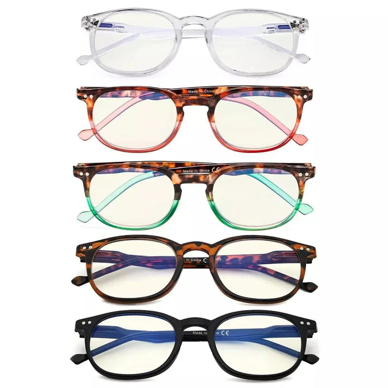 eyekeeper.com 5 Pack Chic Round Blue Light Filter Reading Glasses UVR065 Eyeglasses White Smoke 5 Pairs Mix / without magnification,5 Pairs Mix / +0.50,5 Pairs Mix / +0.75,5 Pairs Mix / +1.00,5 Pairs Mix / +1.25,5 Pairs Mix / +1.50,5 Pairs Mix / +1.75,5 Pairs Mix / +2.00,5 Pairs Mix / +2.25,5 Pairs Mix / +2.50,5 Pairs Mix / +2.75,5 Pairs Mix / +3.00
