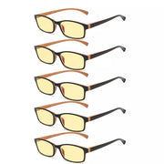 eyekeeper.com 5 Pack Classic Blue Light Blocking Reading Glasses TMCG177 Eyeglasses White Smoke Brown-5pcs / without magnification,Brown-5pcs / +0.50,Brown-5pcs / +0.75,Brown-5pcs / +1.00,Brown-5pcs / +1.25,Brown-5pcs / +1.50,Brown-5pcs / +1.75,Brown-5pcs / +2.00,Brown-5pcs / +2.25,Brown-5pcs / +2.50