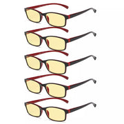 eyekeeper.com 5 Pack Classic Blue Light Blocking Reading Glasses TMCG177 Eyeglasses White Smoke Red-5pcs / without magnification,Red-5pcs / +0.50,Red-5pcs / +0.75,Red-5pcs / +1.00,Red-5pcs / +1.25,Red-5pcs / +1.50,Red-5pcs / +1.75,Red-5pcs / +2.00,Red-5pcs / +2.25,Red-5pcs / +2.50