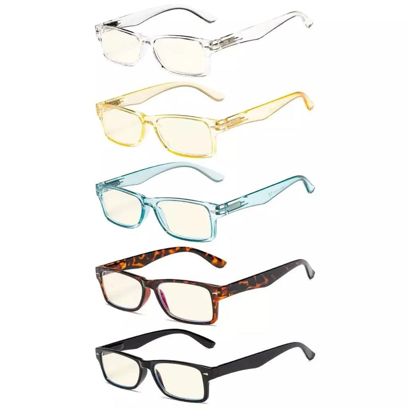 eyekeeper.com 5 Pack Classic Blue Light Filter Reading Glasses UVR066 Eyeglasses White Smoke 5 Pairs Mix / without magnification,5 Pairs Mix / +0.50,5 Pairs Mix / +0.75,5 Pairs Mix / +1.00,5 Pairs Mix / +1.25,5 Pairs Mix / +1.50,5 Pairs Mix / +1.75,5 Pairs Mix / +2.00,5 Pairs Mix / +2.50,5 Pairs Mix / +3.00