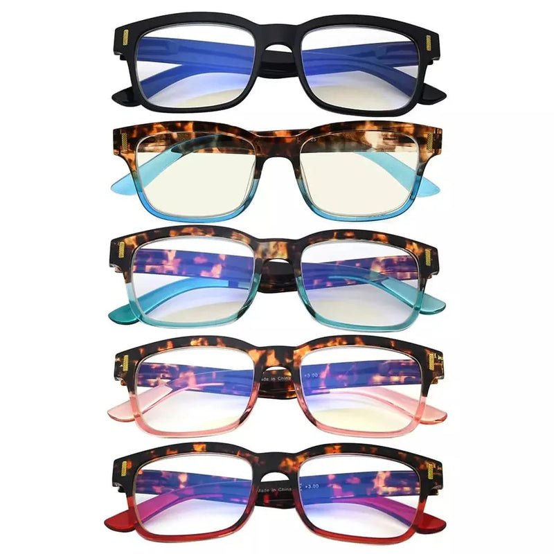 eyekeeper.com 5 Pack Classic Blue Light Filter Reading Glasses UVRT1802 Eyeglasses White Smoke 5 Pairs Mix / without magnification,5 Pairs Mix / +0.50,5 Pairs Mix / +0.75,5 Pairs Mix / +1.00,5 Pairs Mix / +1.25,5 Pairs Mix / +1.50,5 Pairs Mix / +1.75,5 Pairs Mix / +2.00,5 Pairs Mix / +2.50,5 Pairs Mix / +3.00,5 Pairs Mix / +3.50,5 Pairs Mix / +4.00