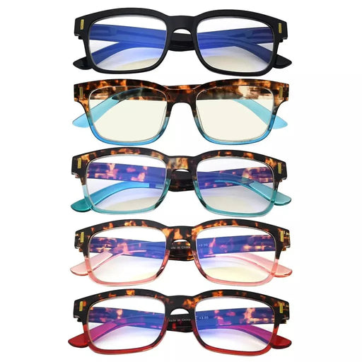 eyekeeper.com 5 Pack Classic Blue Light Filter Reading Glasses UVRT1802 Eyeglasses White Smoke 5 Pairs Mix / without magnification,5 Pairs Mix / +0.50,5 Pairs Mix / +0.75,5 Pairs Mix / +1.00,5 Pairs Mix / +1.25,5 Pairs Mix / +1.50,5 Pairs Mix / +1.75,5 Pairs Mix / +2.00,5 Pairs Mix / +2.50,5 Pairs Mix / +3.00,5 Pairs Mix / +3.50,5 Pairs Mix / +4.00