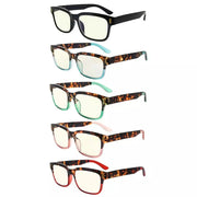 eyekeeper.com 5 Pack Classic Blue Light Filter Reading Glasses UVRT1802 Eyeglasses White Smoke 5 Pairs Mix / without magnification,5 Pairs Mix / +0.50,5 Pairs Mix / +0.75,5 Pairs Mix / +1.00,5 Pairs Mix / +1.25,5 Pairs Mix / +1.50,5 Pairs Mix / +1.75,5 Pairs Mix / +2.00,5 Pairs Mix / +2.50,5 Pairs Mix / +3.00,5 Pairs Mix / +3.50,5 Pairs Mix / +4.00