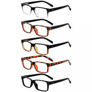 eyekeeper.com 5 Pack Classic Reading Glasses Spring Hinge Readers R032 Eyeglasses White Smoke 5PCS Mix(Tortoise/Black) / without magnification,5PCS Mix(Tortoise/Black) / +0.25,5PCS Mix(Tortoise/Black) / +0.50,5PCS Mix(Tortoise/Black) / +0.75,5PCS Mix(Tortoise/Black) / +1.00,5PCS Mix(Tortoise/Black) / +1.25,5PCS Mix(Tortoise/Black) / +1.50,5PCS Mix