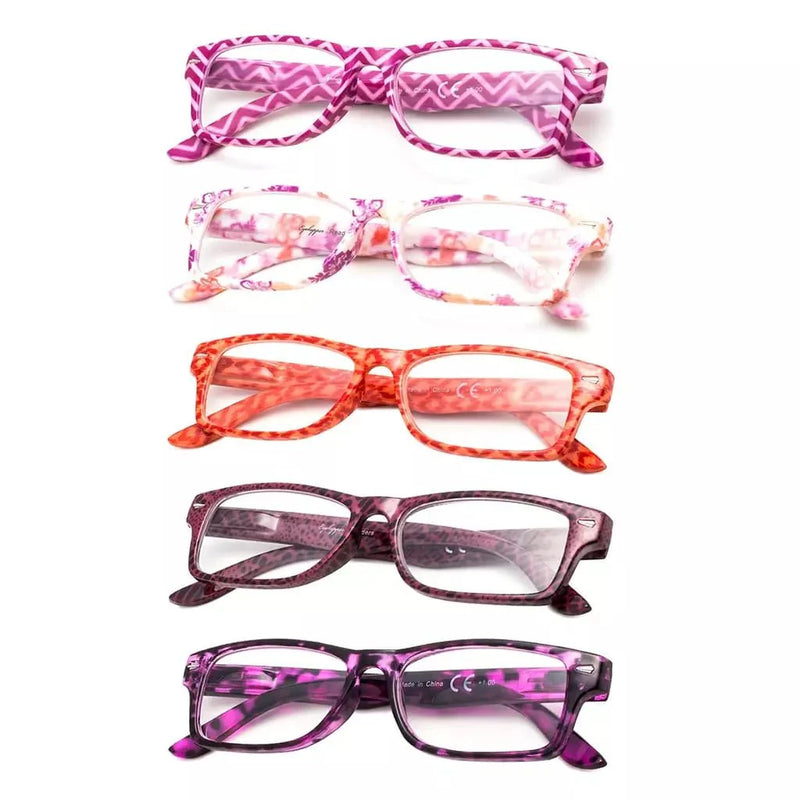 eyekeeper.com 5 Pack Colorful Patterned Reading Glasses Fashionable Readers R066 Eyeglasses White Smoke 5 Pairs Mix / +0.50,5 Pairs Mix / +0.75,5 Pairs Mix / +1.00,5 Pairs Mix / +1.25,5 Pairs Mix / +1.50,5 Pairs Mix / +1.75,5 Pairs Mix / +2.25