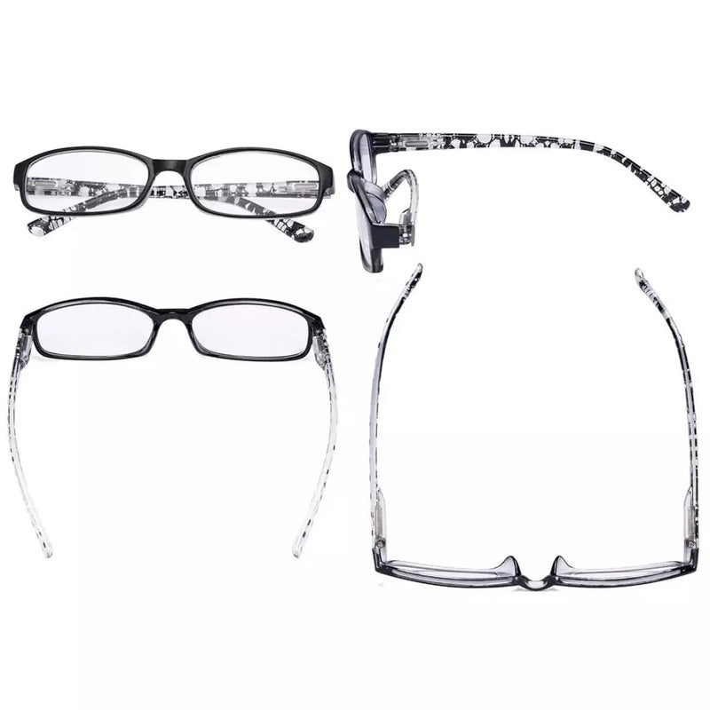 eyekeeper.com 5 Pack Cute Reading Glasses R908P Eyeglasses White Smoke 5 Pairs Mix / +0.50,5 Pairs Mix / +0.75,5 Pairs Mix / +1.00