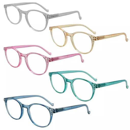eyekeeper.com 5 Pack Elegant Reading Glasses Round Readers R9115C Eyeglasses White Smoke 5 Pairs Mix / +0.50,5 Pairs Mix / +0.75,5 Pairs Mix / +1.00,5 Pairs Mix / +1.25,5 Pairs Mix / +1.50,5 Pairs Mix / +1.75,5 Pairs Mix / +2.50,5 Pairs Mix / +2.75,5 Pairs Mix / +3.00,5 Pairs Mix / +3.50