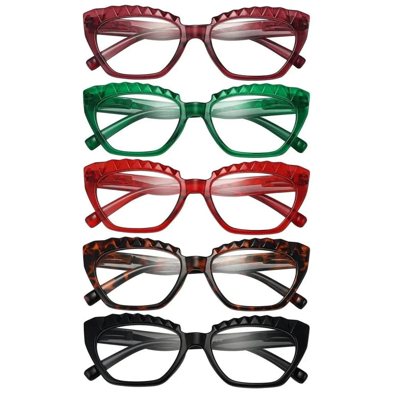 eyekeeper.com 5 Pack Fashion Cat-eye Reading Glasses Checkered Design Readers R2133 Eyeglasses White Smoke 5 Pairs Mix / +0.50,5 Pairs Mix / +0.75,5 Pairs Mix / +1.00,5 Pairs Mix / +1.25,5 Pairs Mix / +1.50,5 Pairs Mix / +1.75,5 Pairs Mix / +2.00,5 Pairs Mix / +2.25,5 Pairs Mix / +2.50,5 Pairs Mix / +2.75,5 Pairs Mix / +3.00,5 Pairs Mix / +3.25,5 Pairs Mix / +